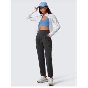 CRZ YOGA Casual Jogger Pants Black High Waist Relaxed Fit Women's M